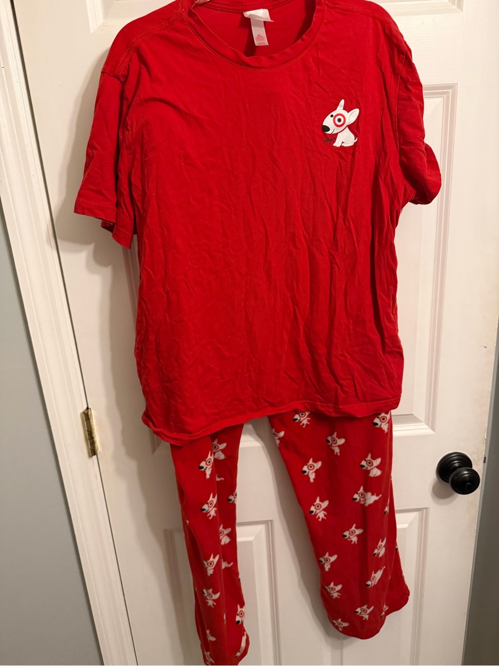 Women’s Target Red Pajama Set with Playful Dog Print - Brand: Target